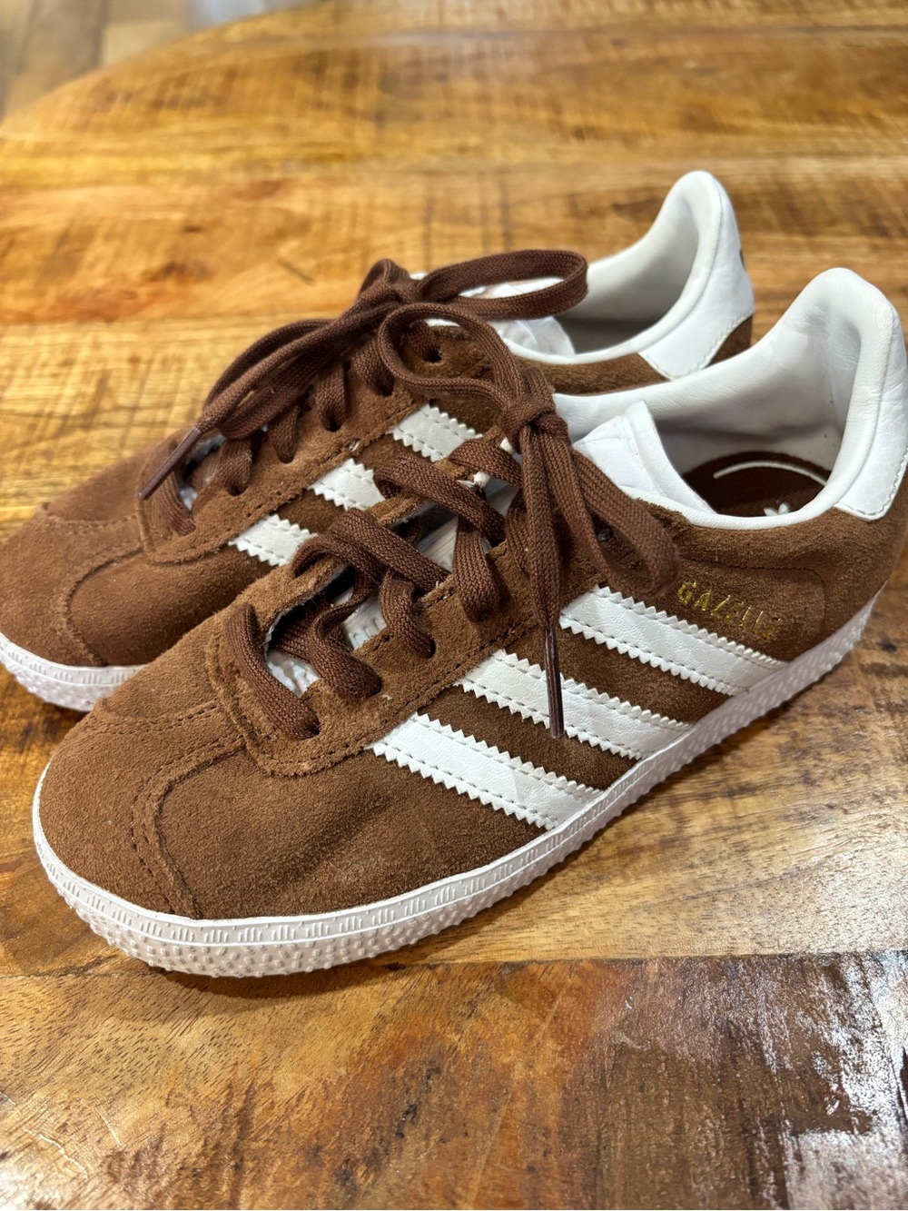 adidas Kids Gazelle Sneakers - Brown & White